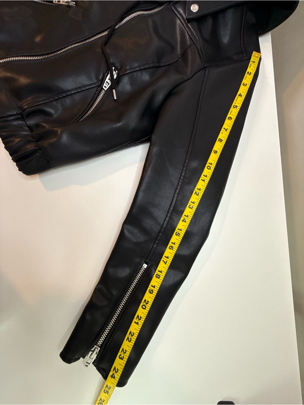 BlankNYC | Faux Leather Moto Jacket with Removable Hood | Black | Size Medium - Picture 13 of 14